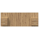 Headboard With Cabinet 3 pcs Artisan Oak Engineered Wood 3416058