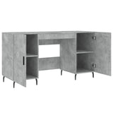 Desk Concrete Grey 140x50x75 cm Engineered Wood 829568