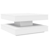 Coffee Table 360-Degree Rotatable White 70x70x34.5 cm 858479