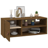 Wall Cabinet Honey Brown 80x30x30 cm Solid Wood Pine 818391