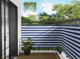 Balcony Screen Blue and White 110 x 1000 cm Oxford Fabric 42030654