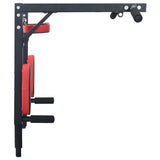 Pull Up Bar Dip Station Black and Red 89 x 59 x 70 cm 42009160