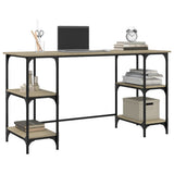 Desk Sonoma Oak 140x50x75 cm Metal and Engineered Wood 845327