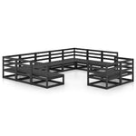 11 Piece Garden Lounge Set Solid Pinewood 3076213