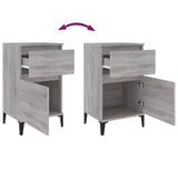 Bedside Cabinet Grey Sonoma 40x35x70 cm 819720