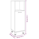 ZNTS 3 Piece Bathroom Cabinet Set Grey Sonoma Engineered Wood 3187610