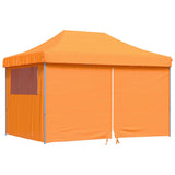 ZNTS Foldable Party Tent Pop-Up with 4 Sidewalls Orange 4005025