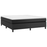Box Spring Bed Frame Black Super King Faux Leather 3121218