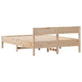 Bed Frame without Mattress 140x190 cm Solid Wood Pine 3301761