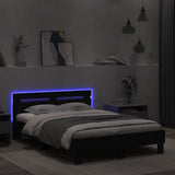 Bed Frame Black Engineered wood and plywood 120x200 cm Bed Frame 3207554