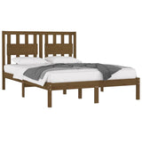 3103956 Bed Frame without Mattress Honey Brown Solid Wood 200x200 cm