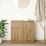 Sideboard with Drawer Artisan Oak 71x35x65 cm Engineered Wood 861606