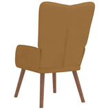 Relaxing Chair Brown Velvet 327663