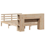 ZNTS Bookcase Bed without Mattress 120x200cm Solid Wood Pine 3322708