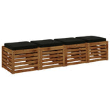4-Piece Seat Cushions VUGHT 4 pcs 100% Polyester Black 946282