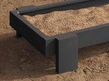 Chicken Feeding Trough Black 80 x 28 x 13.5 cm 874621