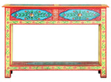 286159 Hand Painted Console Table 80x35x75 cm Solid Mango Wood