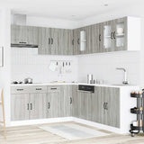 11 Piece Kitchen Cabinet Set Kalmar Grey Sonoma Engineered Wood 3314917