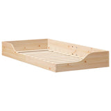 Bed Frame Brown 75 x 190 cm Solid Pine Wood 873397