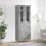 Highboard Concrete Grey 69.5x34x180 cm Engineered Wood 3198453