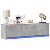 TV Cabinet with LED Concrete 140 x 34 x 40 cm Engineered Wood 8006555
