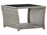 2 Piece Garden Dining Set with Cushions Grey Poly Rattan 3277628