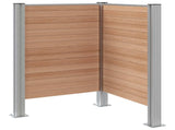 Garbage Bin Fence Brown 85 x 85 x 115 cm Aluminium and WPC 42039183