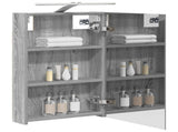 Bathroom Mirror Cabinet Grey Sonoma 40 x 10.5 x 60.5 cm 889036