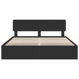 Bed Frame with Drawer Black 180 x 200 cm Engineered Wood 3412158