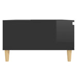 ZNTS Coffee Table High Gloss Black 90x60x35 cm Engineered Wood 806002