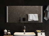 LED Bathroom Mirror Transparent 80 x 50 cm Tempered Glass 42045798