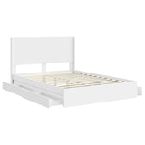 Bed Frame with Storage and Headboard White 160 x 200 cm 3414007