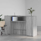 Reception Desk Grey Sonoma 180x50x103.5 cm Engineered Wood 3324210