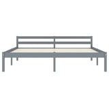 Bed Frame without Mattress Grey Solid Pine Wood 160x200 cm 283200
