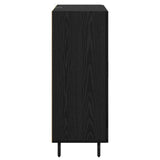 Sideboard Black Oak 69.5 x 34 x 90 cm Engineered Wood and Iron 881608