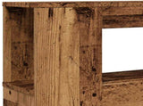 LED Headboard Old Wood 220x18.5x103.5 cm Engineered Wood 857694