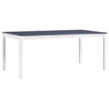 Dining Table White and Grey 180x90x73 cm Pinewood 283406