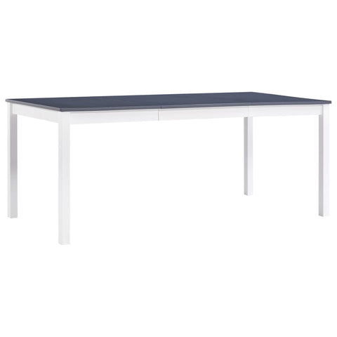 Dining Table White and Grey 180x90x73 cm Pinewood 283406
