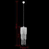 Chandelier Transparent Plastic 70 cm high, 26 cm wide 241118