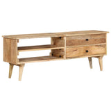TV Cabinet 140x30x50 cm Solid Mango Wood 320797