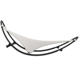 Rocking Sun Lounger with Wheels Steel & Textilene Fabric Cream 317605