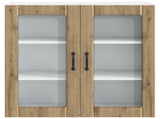 Wall Glass Cabinet LUCCA Artisan Oak 80 x 31 x 80 cm 885074