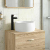 Bathroom Wash Basin Matte Black 38.5 x 38.5 x 16 cm Metal 890239