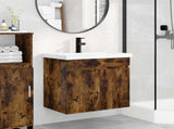 Bathroom Vanity Unit with Tap Smoked Oak 61 x 40 x 74.5 cm 889541