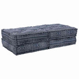 Modular Sofa 2 pcs Indigo Print 140 x 70 x 36 cm Fabric 3315115