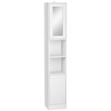 Tall Bathroom Storage Cabinet with Mirror, Narrow Bathroom Unit, Freestanding Bathroom Cupboard with T3398P344167