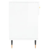 Shoe Bench High Gloss White 102x35x55 cm Engineered Wood 829718