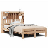 Bookcase Bed without Mattress 135x190 cm Double Solid Wood Pine 3308897