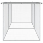 Chicken Cage with Roof Light Grey 203x98x90 cm Galvanised Steel 3189054