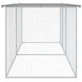 Chicken Cage with Roof Light Grey 203x98x90 cm Galvanised Steel 3189054